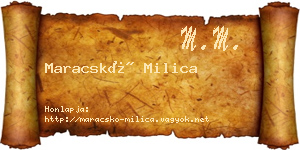 Maracskó Milica névjegykártya